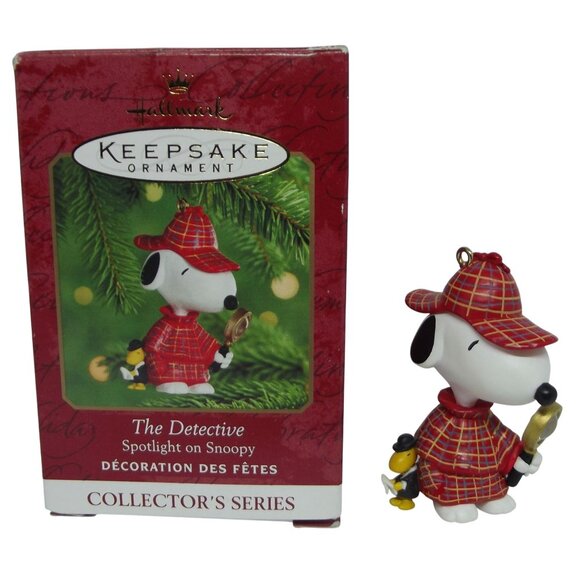 Hallmark Keepsake Ornament 2000 The Detective Spotlight on Snoopy Peanut Series - Picture 2 of 12